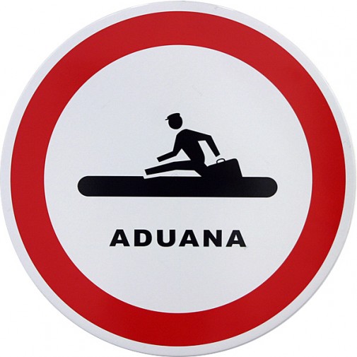 “Prohibited Traffic # 5”, 2009, Traffic sign, 74 x 74 cm