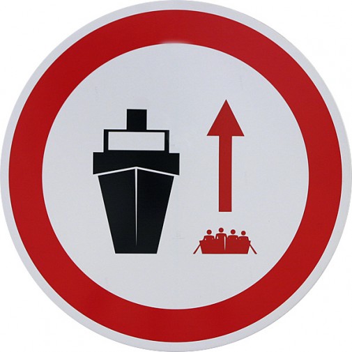 “Prohibited Traffic # 6”, 2009, Traffic sign, 74 x 74 cm