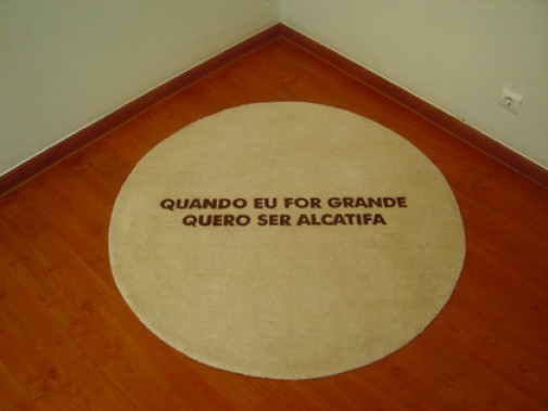 "When I grow up...", 2005, Wool rug and enamel ink, 130 cm diameter